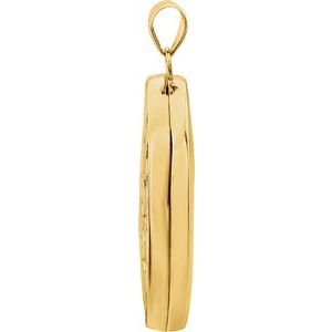 14kt Embossed Oval Locket