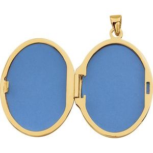 14kt Embossed Oval Locket