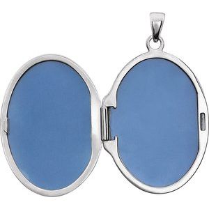 Engravable Floral Oval Locket