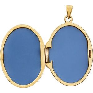 Engravable Floral Oval Locket