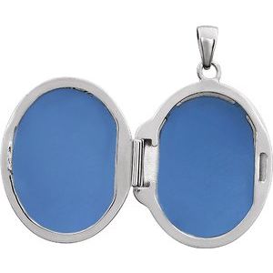 Engravable Floral Oval Locket