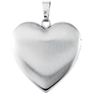 Mom Heart Locket with Enameled Flowers