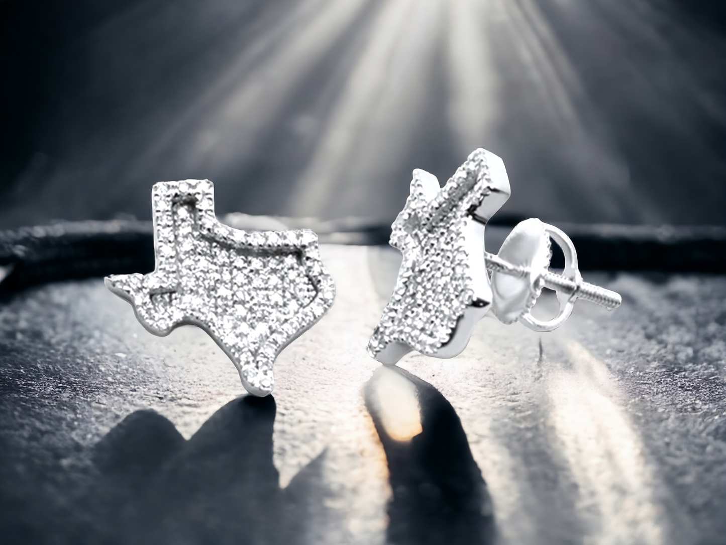 10kt Gold "Texas" Diamond Earrings