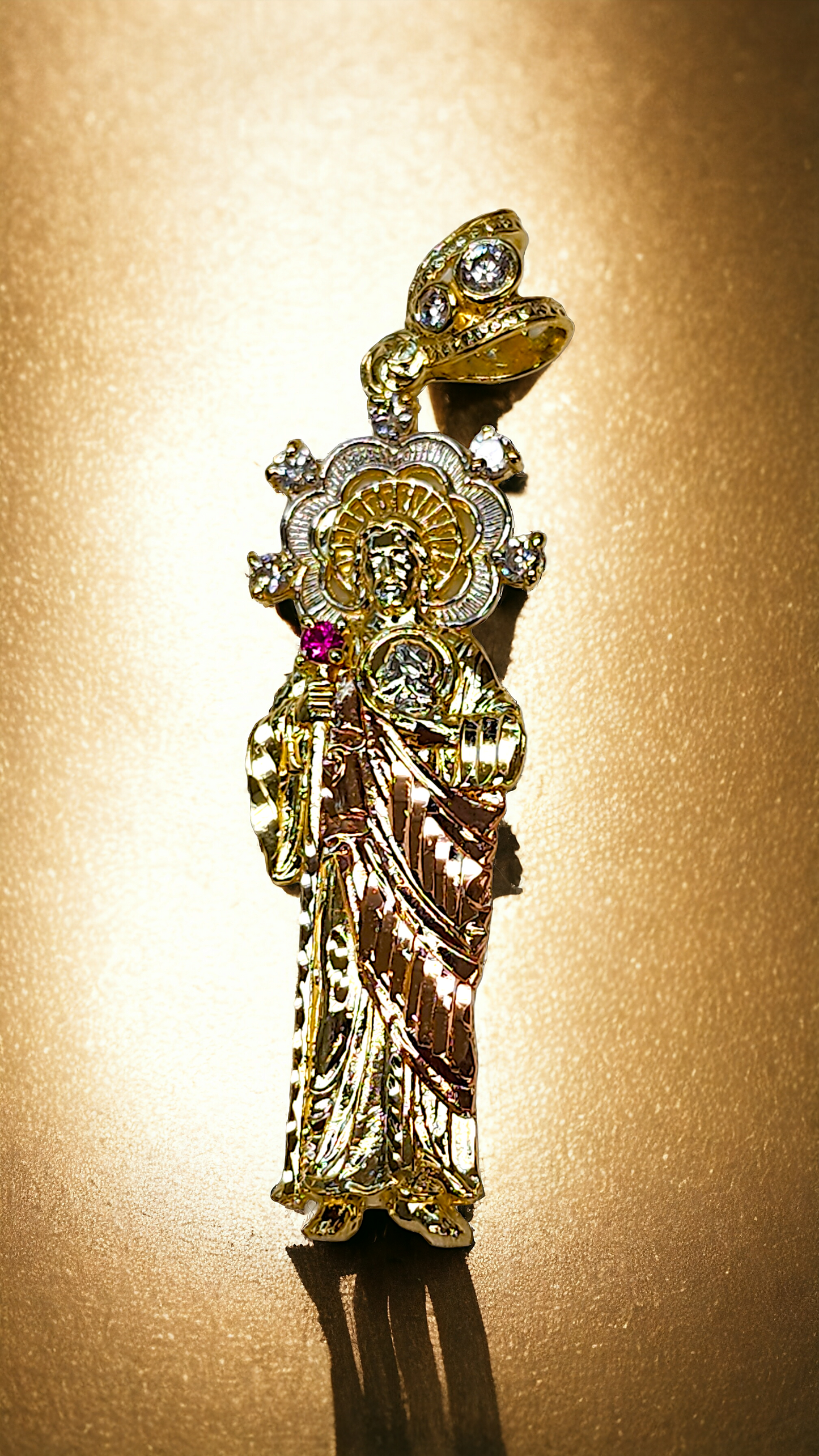 10kt 2 Tone Gold St. Benedict Pendant