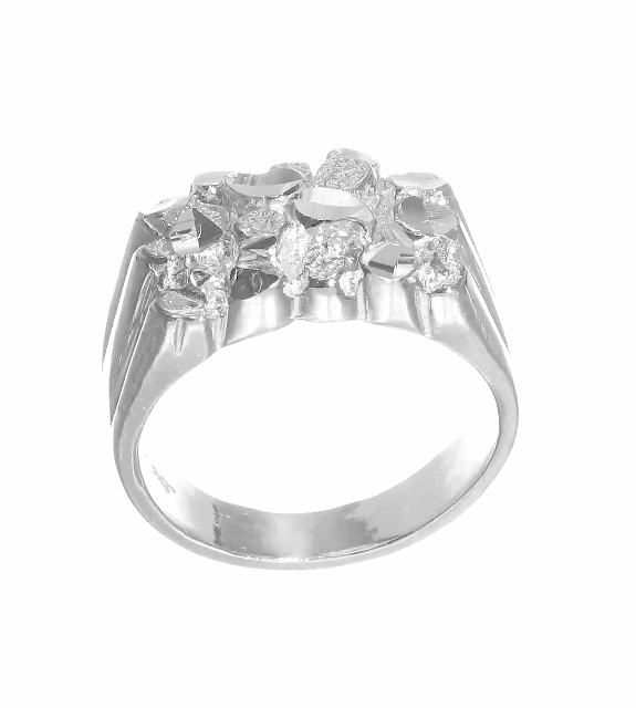 Sterling Silver Nugget Ring