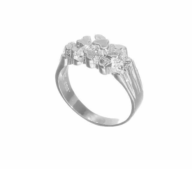 Sterling Silver Nugget Ring