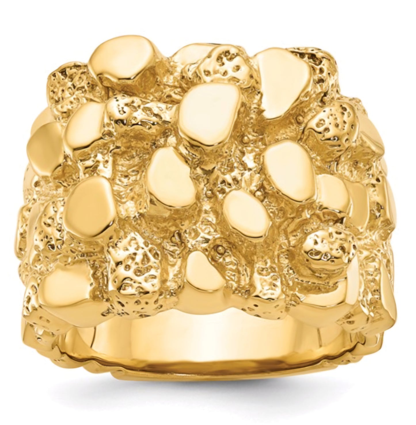10kt Gold “Solid” Nugget rings