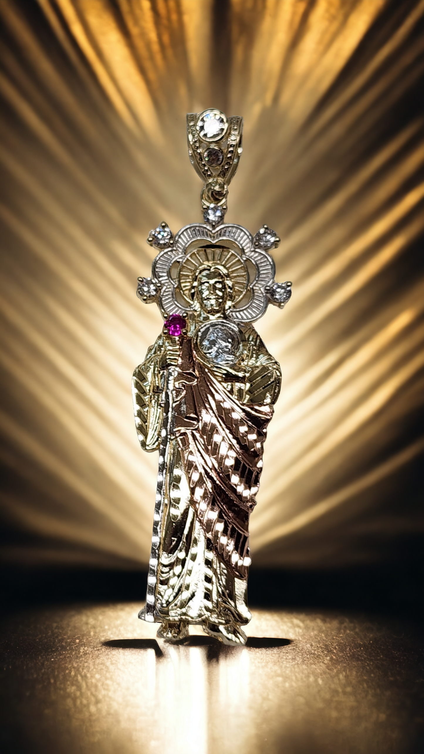 10kt 2 Tone Gold St. Benedict Pendant