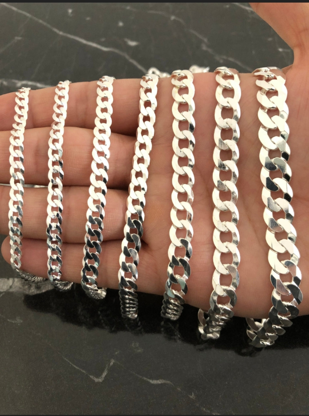 Sterling Silver Curb Link Necklace
