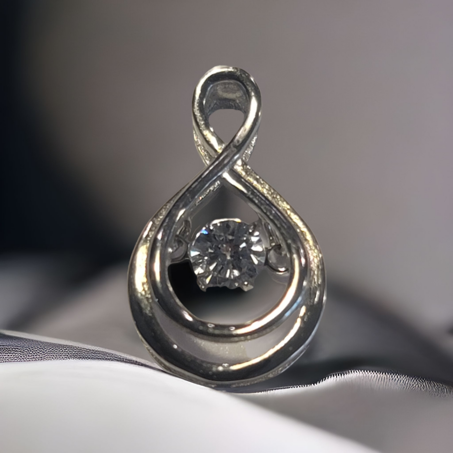 Dancing Sapphire Heart Pendant