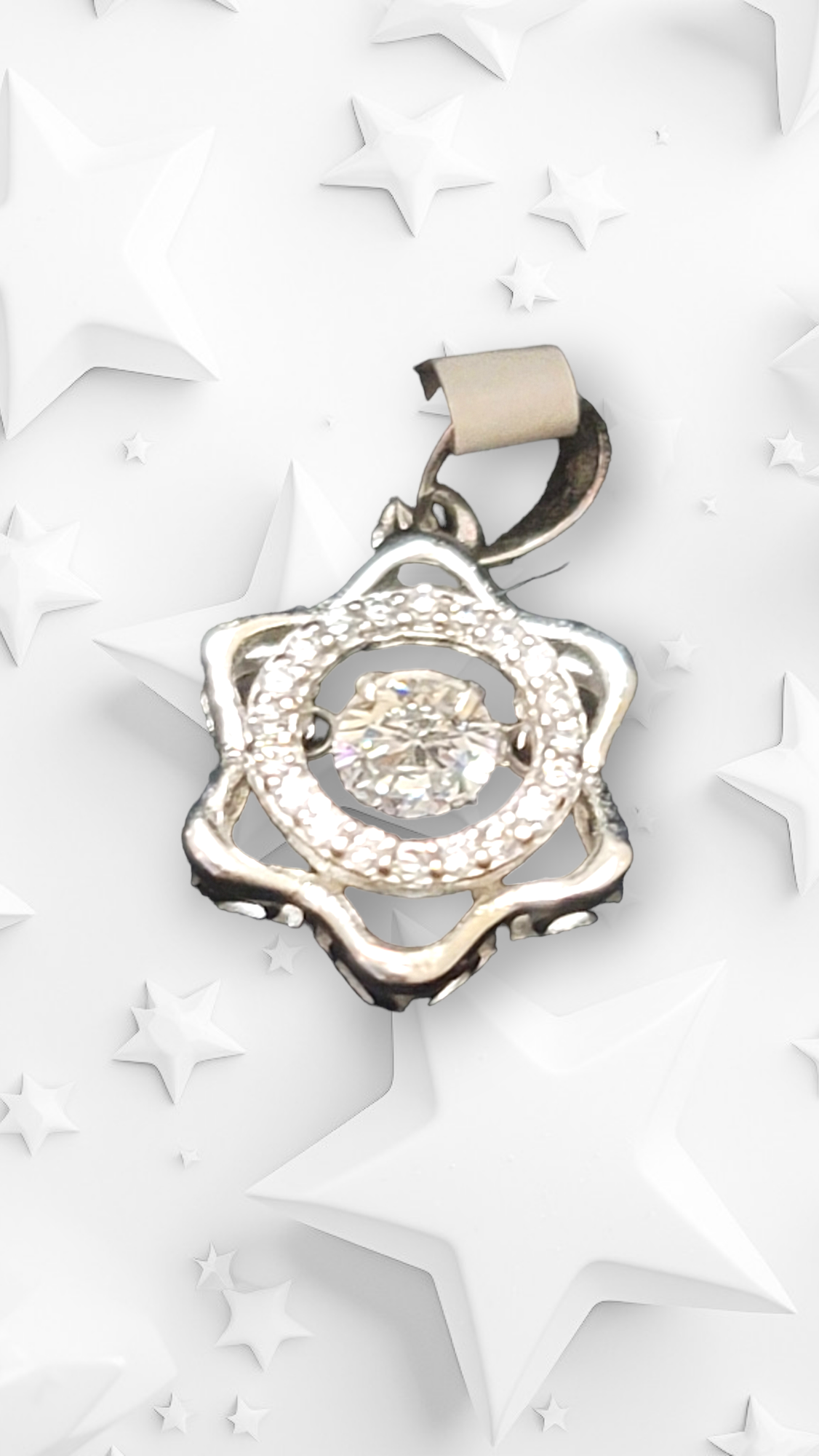 Dancing Sapphire Heart Pendant