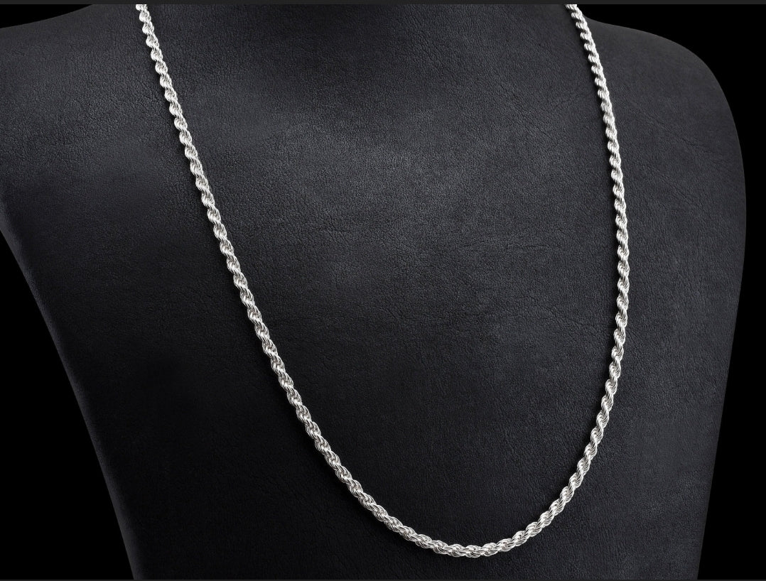 Sterling Silver Rope chain necklace