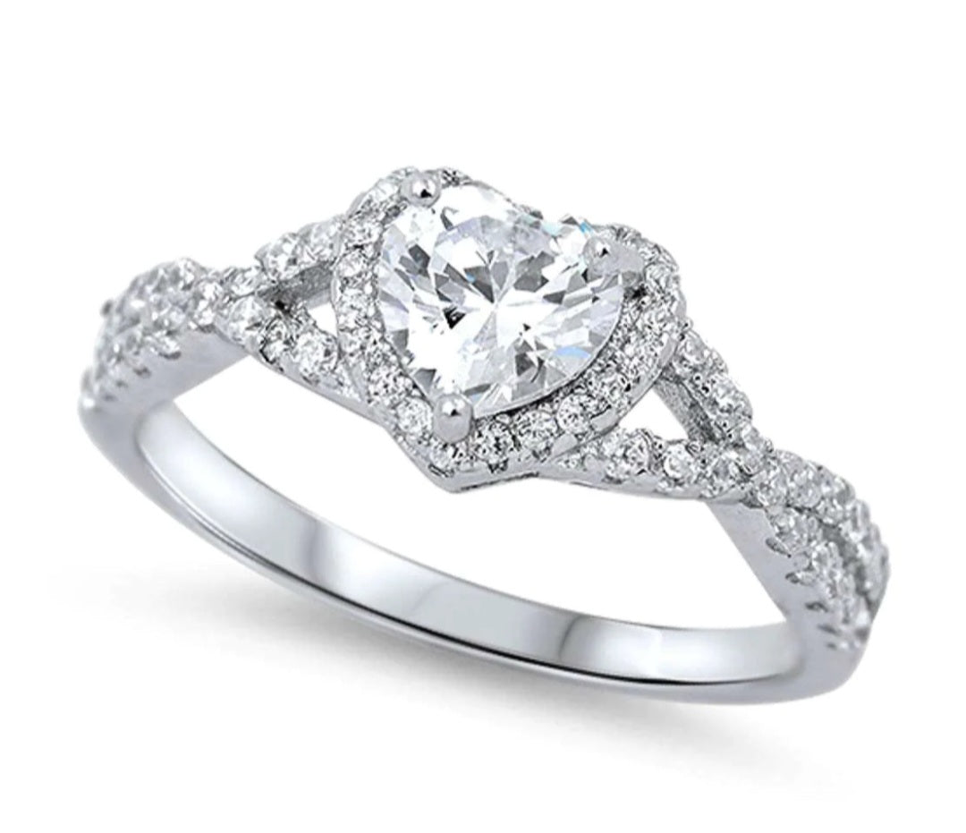 Heart With Cubic zirconia