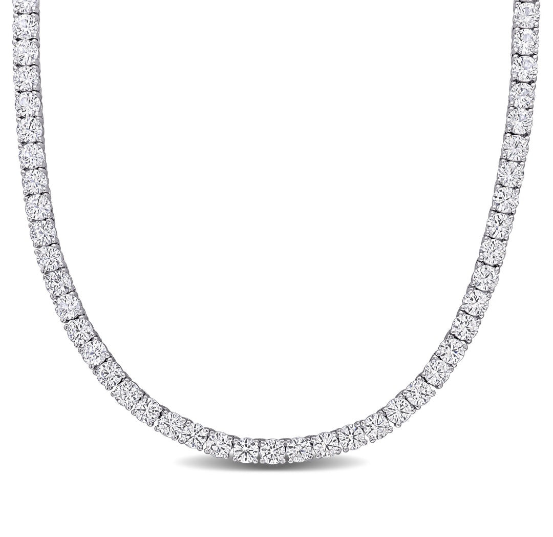 White Sapphire tennis Necklace