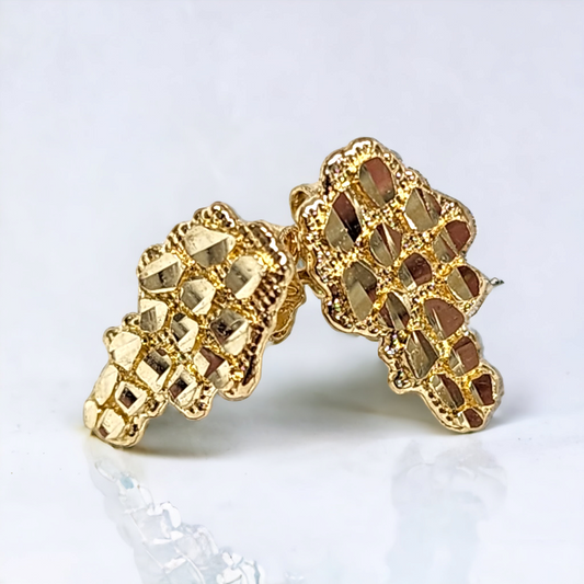 10kt Gold Nugget Earrings