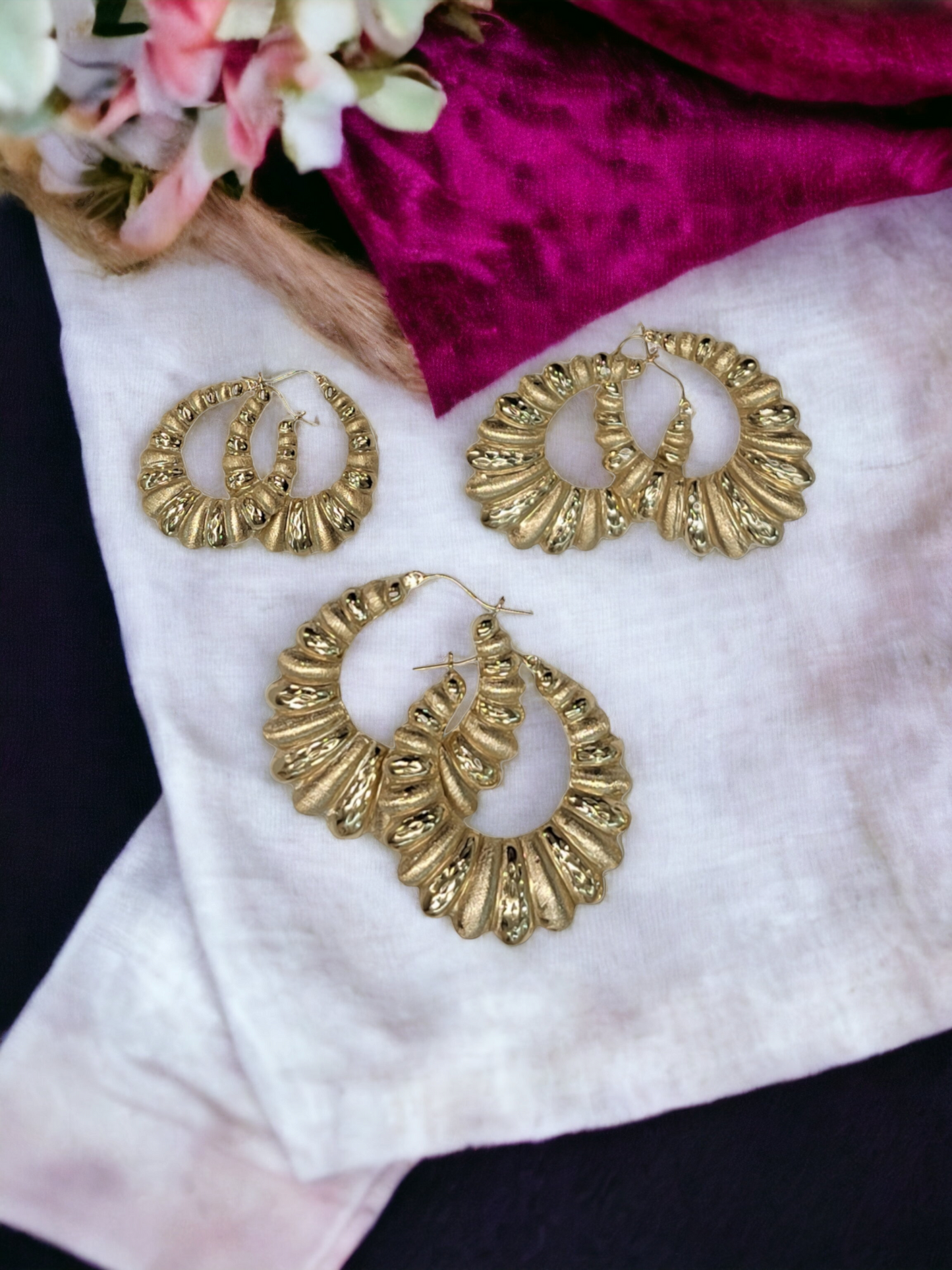 10kt Gold Shrimp Earrings