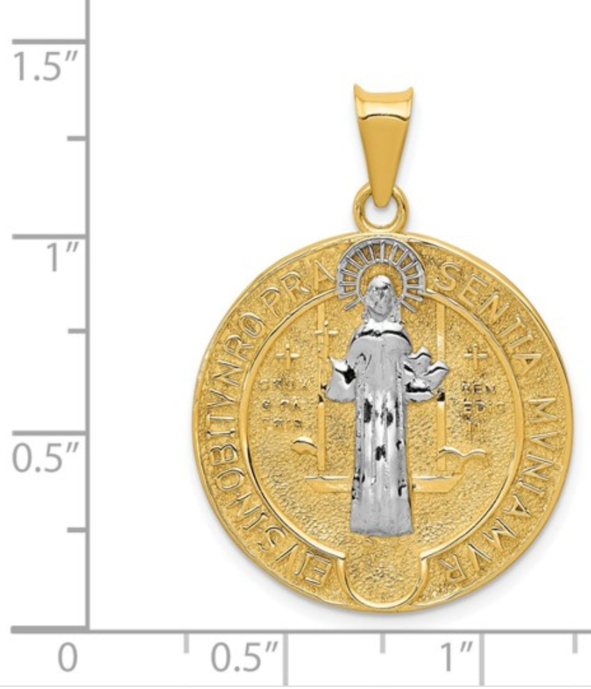 14kt St. Benedict Medal Pendant