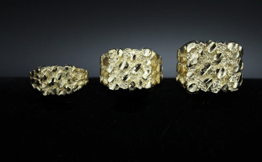 10kt Gold "value" Nugget rings