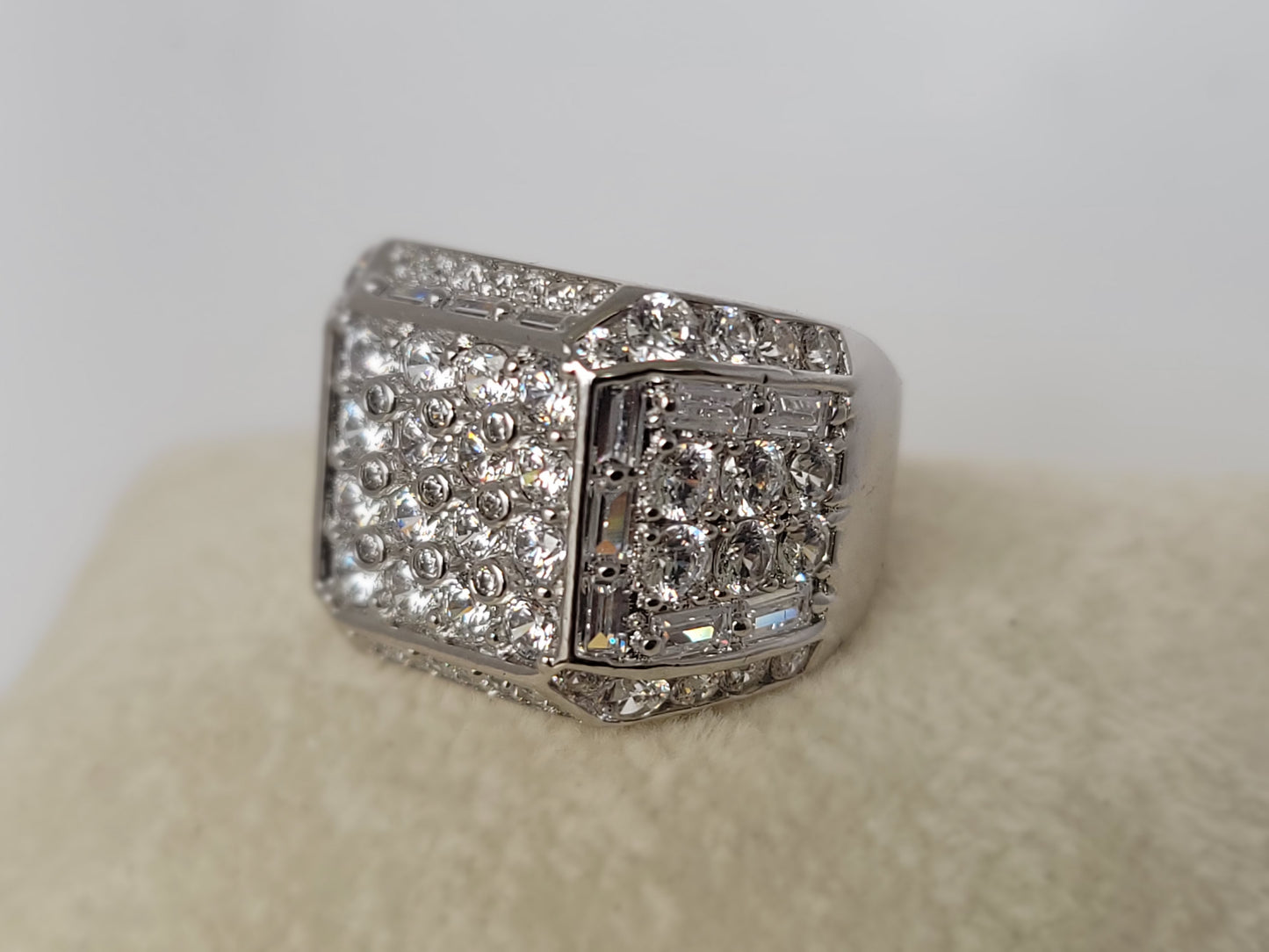 Mens Baguette CZ Iced out ring
