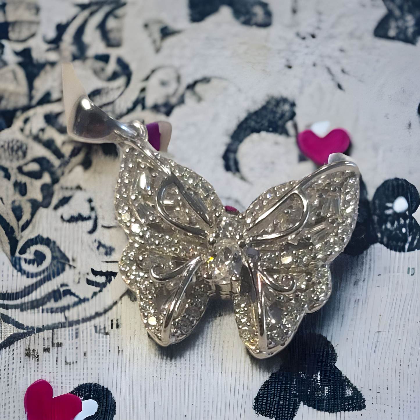 Iced out Butterfly Pendant