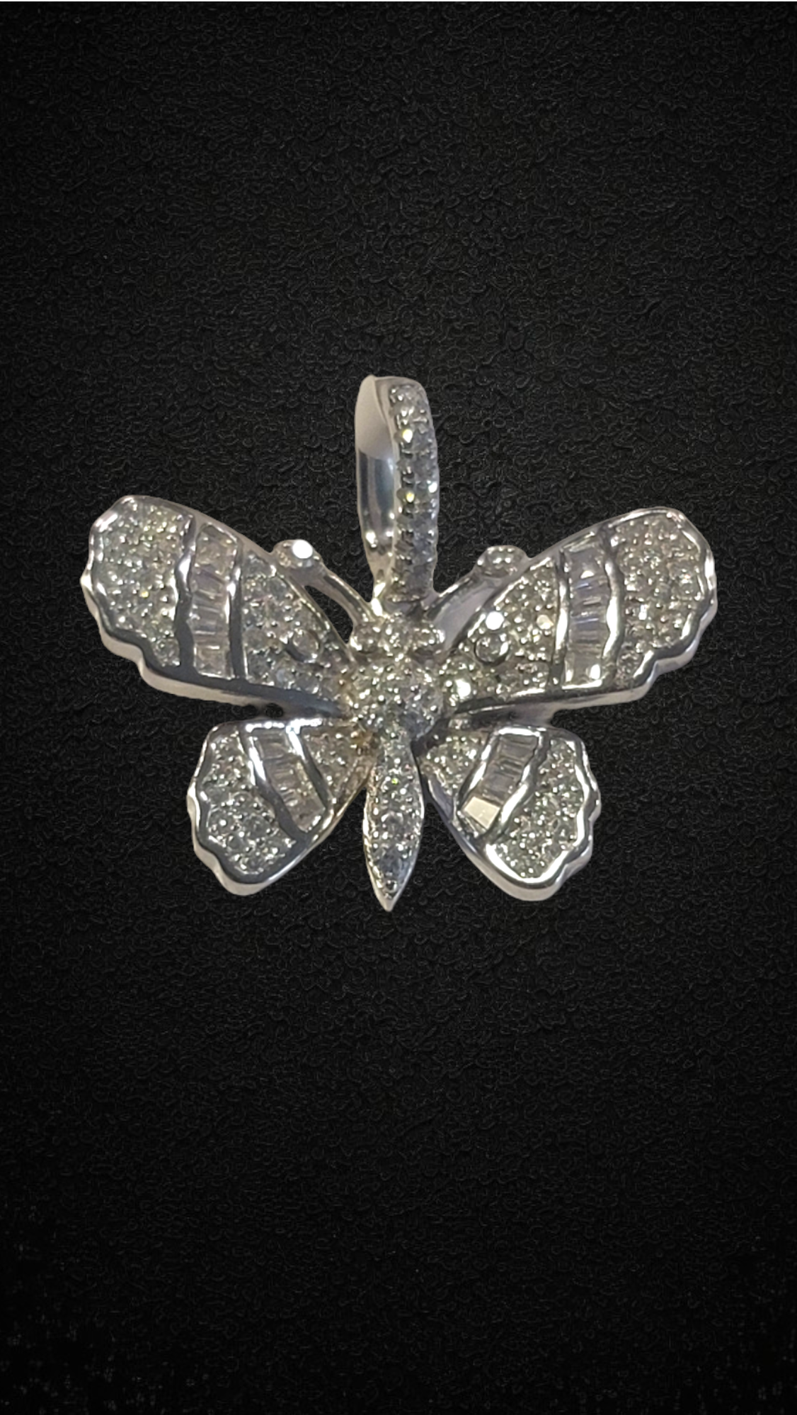 Iced out Butterfly Pendant