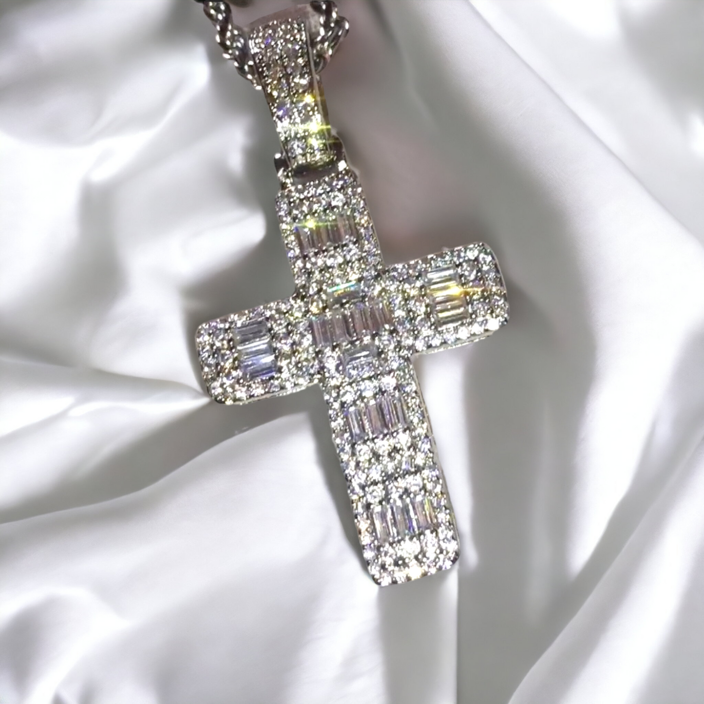Iced out CZ Cross