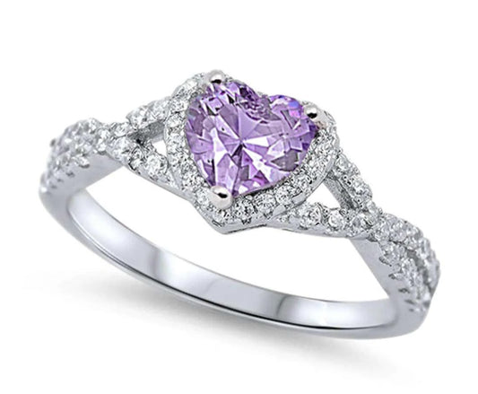 Heart With Purple Amethyst