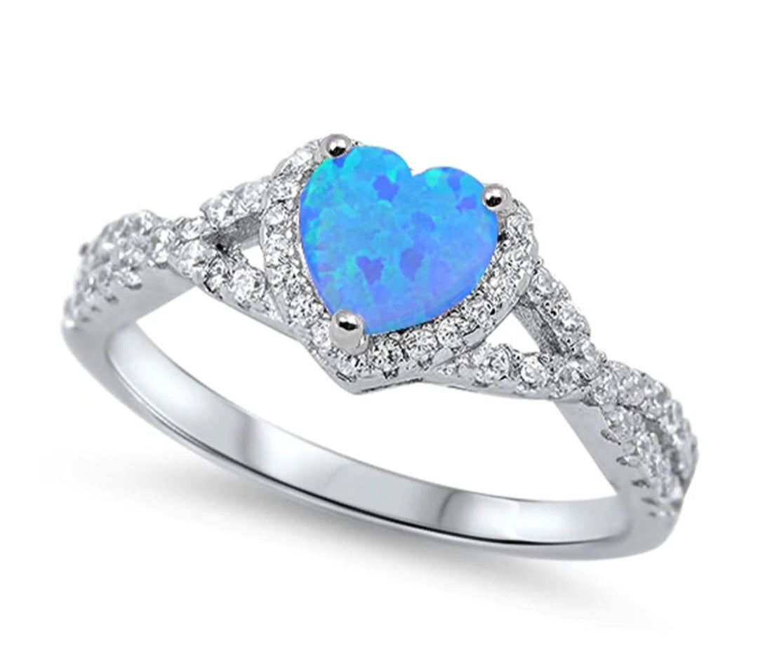 Heart With Blue Opal