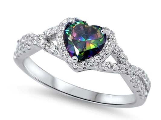 Heart With Mystic Topaz